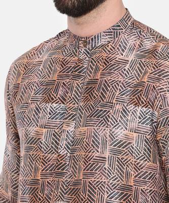 Red Printed Muslin Kurta Set 5