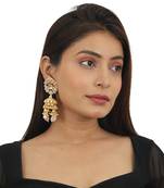 White Jhumki With Light Beads