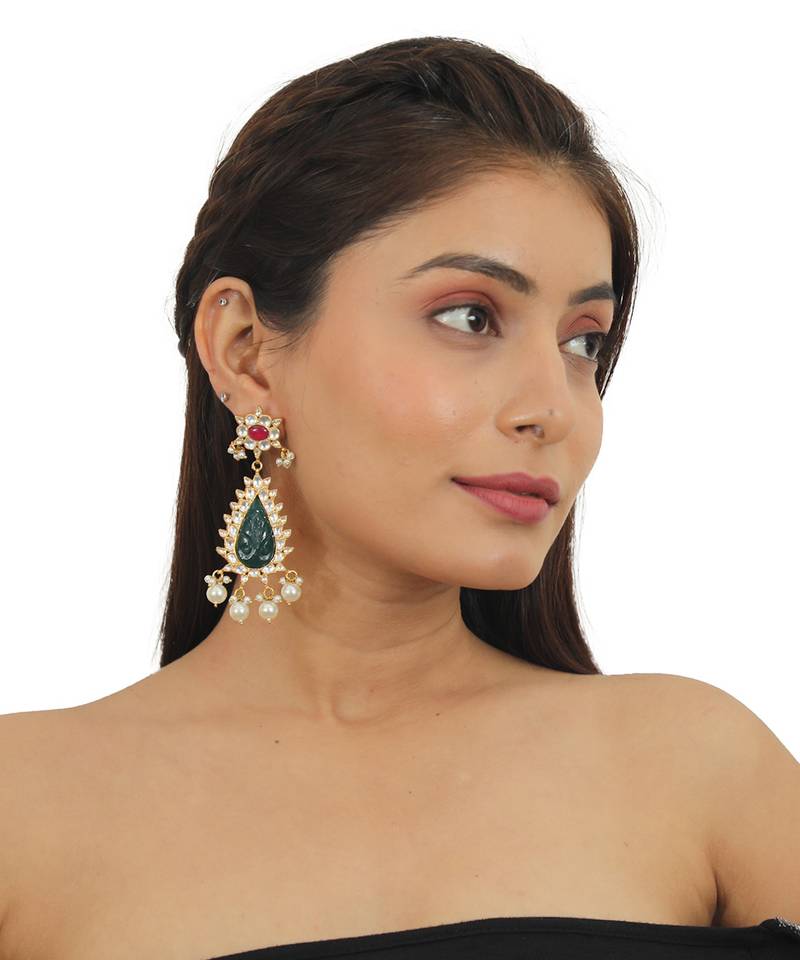 fitted lace wedding dress RED TURQUOISE EARRINGS| Rebekajewelry