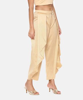 Gold Silk Dhoti Pants 3