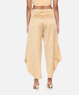 Gold Silk Dhoti Pants 4