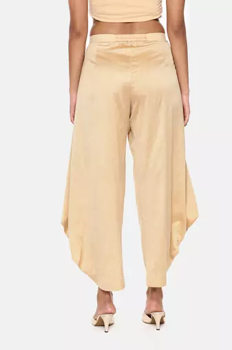 Gold Silk Dhoti Pants