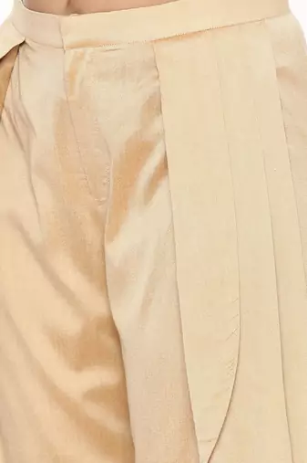 Gold Silk Dhoti Pants