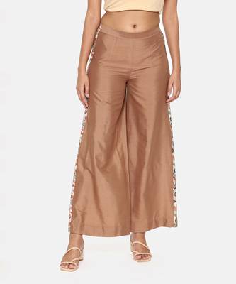 Brown Printed Silk Palazzo 2