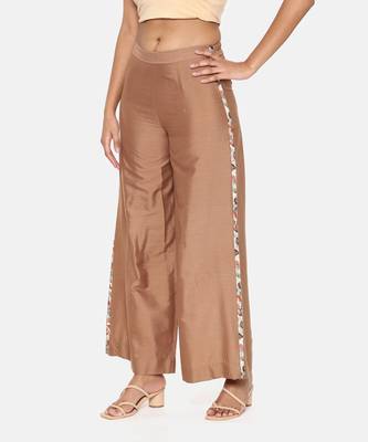 Brown Printed Silk Palazzo 3