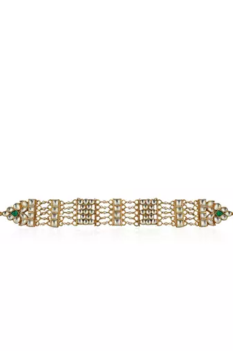 White And Green Hairband