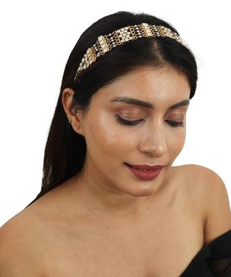 White And Green Hairband 1