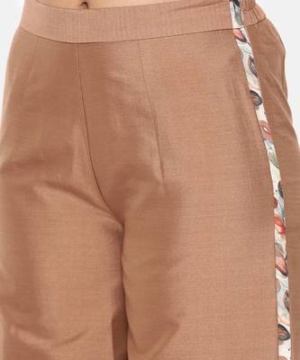 Brown Printed Silk Palazzo 6