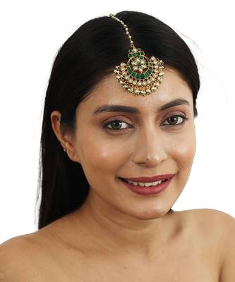 Green Stone Tikka With Green Hangings 1