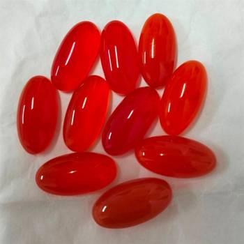 Natural Carnelian at Wholesale Rate 8.25 Ratti 7.5 Carat Oval Shape रात-रतुवा Loose Gemstone for Jewelry Making 1 Pcs 3