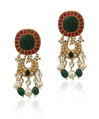 Red And Green Heavy Bridal Neacklace Set 4