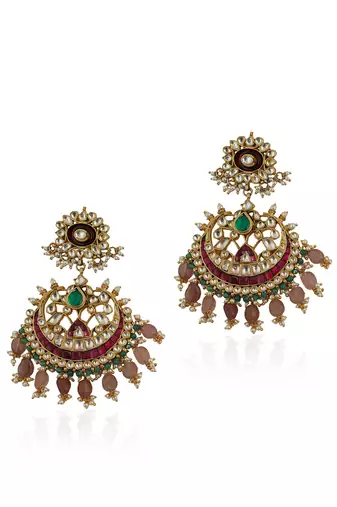 Pink And Green Earrings Beadded Pastel Pink Beads