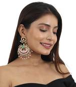 Pink And Green Earrings Beadded Pastel Pink Beads