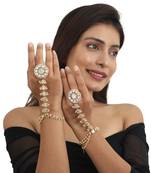 Floral Traditional Hathful In Mother Of Pearl (Pair)