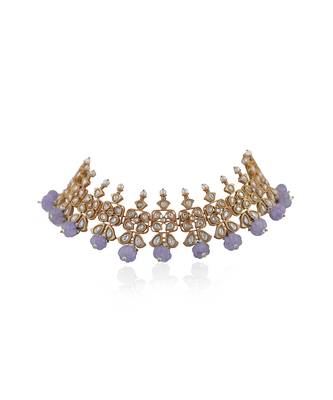 Purple Beads Choker Set 3