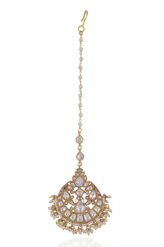 White Jadtar Maangtikka