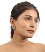 White Jadtar Stone Studs