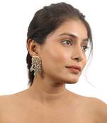 Other Of Pearl Stone Studded Studs With Sea Green Drops And Pearls