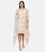 Ivory Aqua Muslin Print Dress