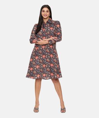 Black Orange Muslin Dress 6