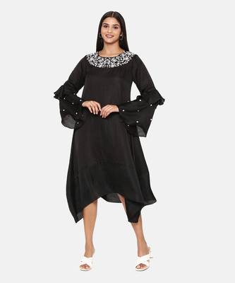Black Embroidered Dress 1