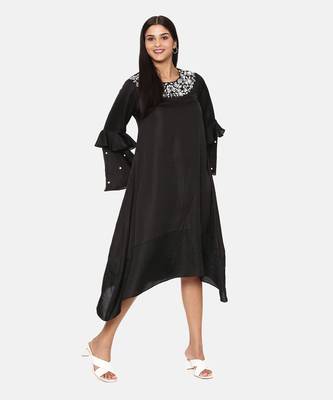 Black Embroidered Dress 6