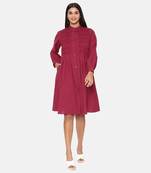 Wine Cotton Dress