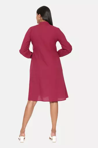 Wine Cotton Dress