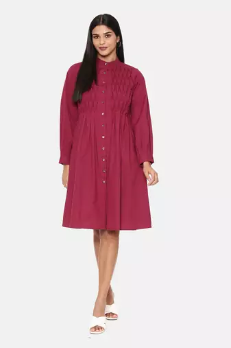 Wine Cotton Dress