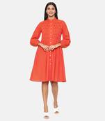 Orange Cotton Dress