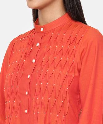 Orange Cotton Dress 2