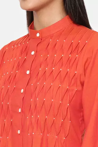 Orange Cotton Dress