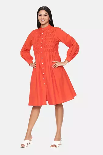 Orange Cotton Dress