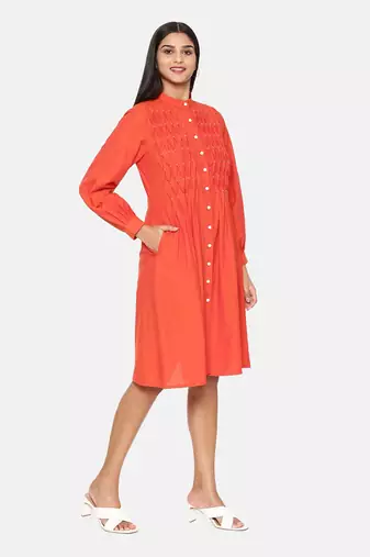 Orange Cotton Dress