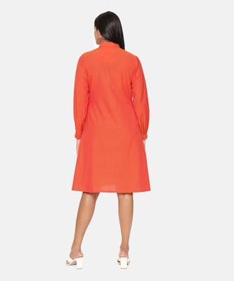 Orange Cotton Dress 5