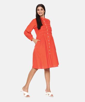 Orange Cotton Dress 6