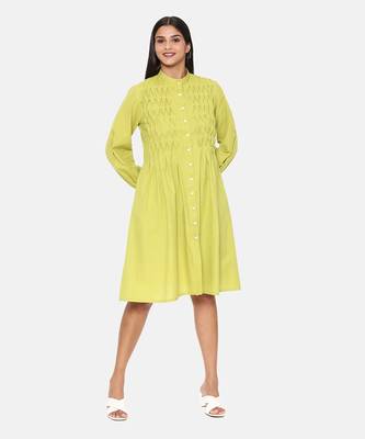 Green Cotton Dress 1
