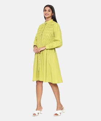 Green Cotton Dress 3