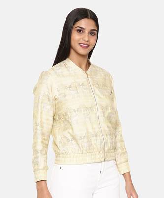 Gold Emb Silk Bomber Jacket 5