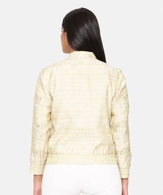 Gold Emb Silk Bomber Jacket 6