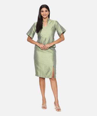 Green Silk Jaquard Cord Set 2