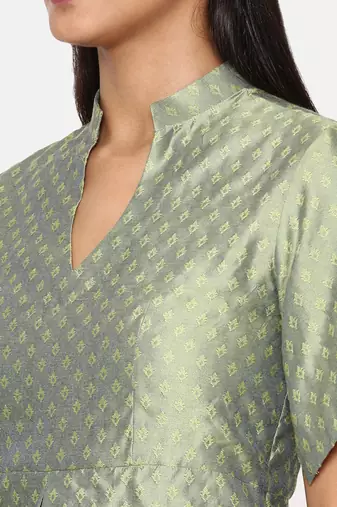 Green Silk Jaquard Cord Set