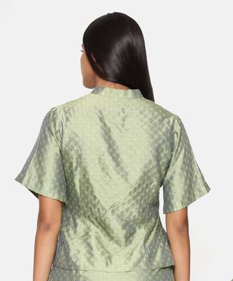 Green Silk Jaquard Cord Set 5