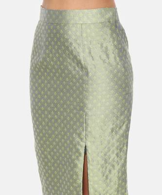 Green Silk Jaquard Cord Set 8