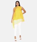Yellow Organza Silk Top