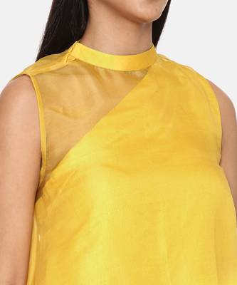 Yellow Organza Silk Top 2