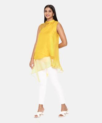 Yellow Organza Silk Top 3