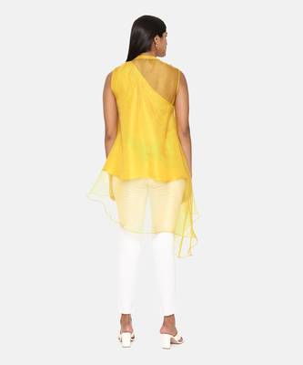 Yellow Organza Silk Top 5