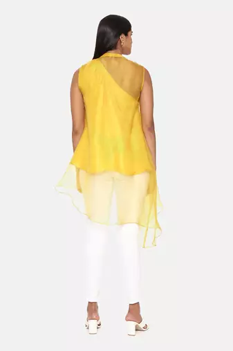Yellow Organza Silk Top