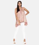 Pink Gold Foil Print Top